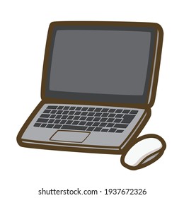 Laptop vector illustration. Home appliances.