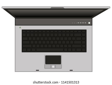 Laptop vector illustration. Isolated on a white background