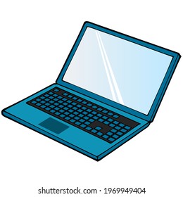 laptop vector illustration,
isolated on white background.top view