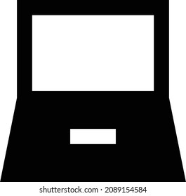laptop vector illustration isolated on a transparent background. glyph vector icons for concept or web graphics.
