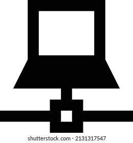 ilustración vectorial de portátil aislada en un fondo transparente. iconos vectoriales de glifo para el concepto o gráficos web.