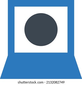 laptop vector illustration isolated on a transparent background. glyph vector icons for concept or web graphics.