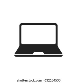 Laptop vector illustration. Notebook flat icon. Pc symbol.