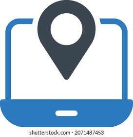 ilustración del vector portátil en un fondo transparente. Símbolos de calidad premium. Icono vector glifos para concepto y diseño gráfico.