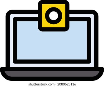 laptop Vector illustration on a transparent background. Premium quality symbols. Stroke vector icon for concept and graphic design.