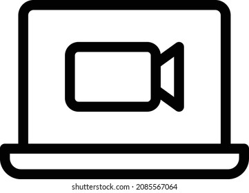 laptop Vector illustration on a transparent background. Premium quality symbols. Stroke vector icon for concept and graphic design.