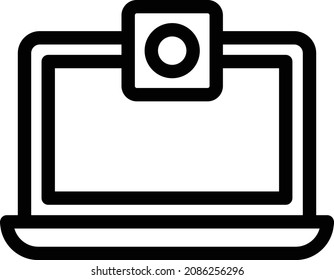 laptop Vector illustration on a transparent background. Premium quality symbols. Stroke vector icon for concept and graphic design.
