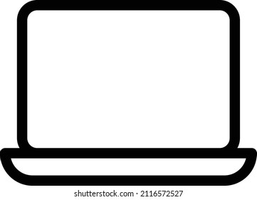 Ilustración del vector portátil sobre un fondo transparente.Símbolos de calidad superior.Icono vectorial de trazo para el diseño de concepto y gráfico.