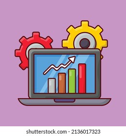 ilustración del vector portátil en un fondo transparente. Símbolos de calidad superior. Iconos planos de línea vectorial para el diseño de conceptos y gráficos. 