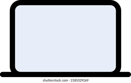 Laptop Vector illustration on a transparent background.Premium quality symmbols.Stroke vector icons for concept and graphic design.