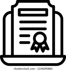 Ilustración del vector portátil en un fondo transparente. Símbolos de calidad superior. Iconos vectoriales de línea delgada para el diseño de conceptos y gráficos.