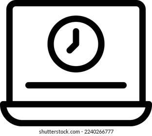 Laptop Vector illustration on a transparent background. Premium quality symmbols. Thin line vector icons for concept and graphic design. 
