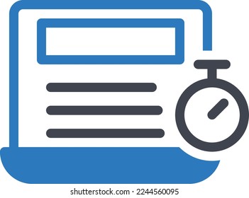 Ilustración del vector portátil en un fondo transparente. Símbolos de calidad superior. Iconos vectoriales de glifos para diseño de conceptos y gráficos. 
