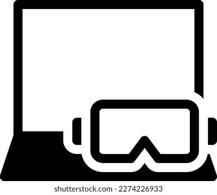 laptop Vector illustration on a transparent background. Premium quality symbols. Glyph icons for concept and graphic design.