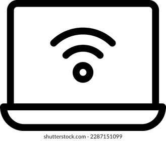 Laptop Vector illustration on a transparent background. Premium quality symmbols. Thin line vector icons for concept and graphic design.