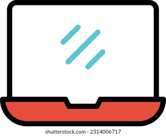 laptop Vector illustration on a transparent background. Premium quality symmbols. Line Color vector icons for concept and graphic design.