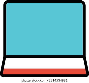 ilustración del vector portátil en un fondo transparente. Símbolos de calidad superior. Iconos vectoriales de color de línea para el concepto y el diseño gráfico.