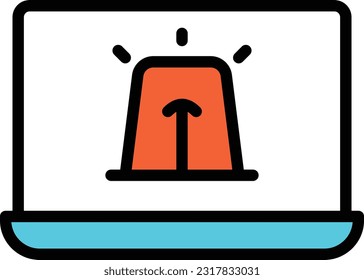 laptop Vector illustration on a transparent background. Premium quality symmbols. Line Color vector icons for concept and graphic design.