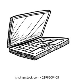Laptop vector illustration on white background