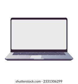 Laptop vector illustration: A sleek and modern vector depiction of a laptop, perfect for showcasing technology, work, and productivity in your design projects.