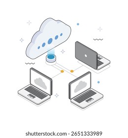 Laptop Vector Isometric Illustration. EPS 10 File