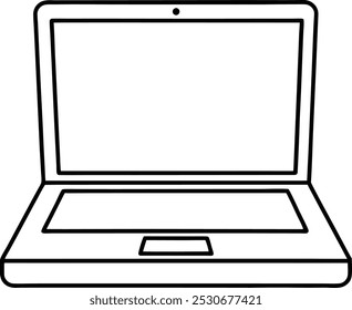 Imagen de arte de línea de Vector portátil