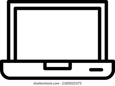 Laptop Vector Line Icon Design