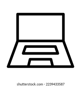Laptop Vector Line Icon Design