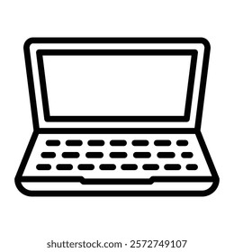 Laptop Vector Line Icon Design