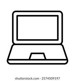 Laptop Vector Line Icon Design