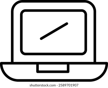 Laptop Vector Line Icon Design