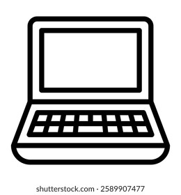 Laptop Vector Line Icon Design For Persoanl And Commercial Use