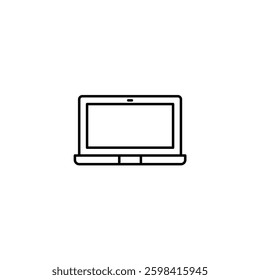 laptop Vector Line Icon Design