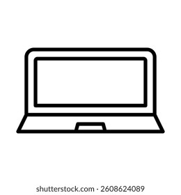 Laptop Vector Line Icon Design