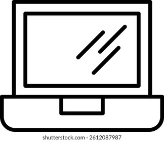 Laptop Vector Line Icon Design