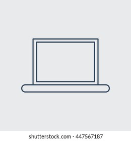 Laptop Vector Line Icon. Eps.-10.