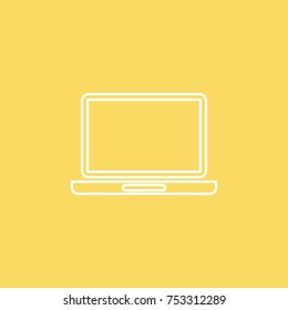 Laptop vector line icon. eps-10