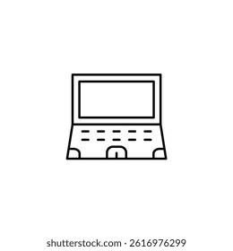 Laptop vector line icon icons design