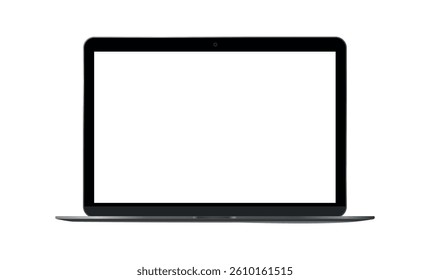 laptop vector mockup, device, isolated blank display, screen, notebook, computer, template