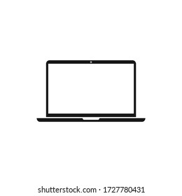 Laptop vector modern gadget icon, vector isolated pc portable computer concept