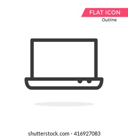 Laptop Vector Object Picture Image Graphic Glyph Outline Icon