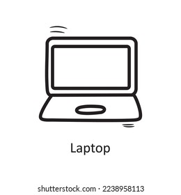 Laptop vector outline Icon Design illustration. Entertainment Symbol on White background EPS 10 File