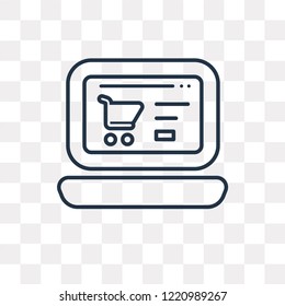 Laptop vector outline icon isolated on transparent background, high quality linear Laptop transparency concept can be used web and mobile