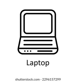Laptop  Vector    outline Icons. Simple stock illustration stock