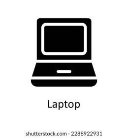 Laptop Vector   solid Icons. Simple stock illustration stock