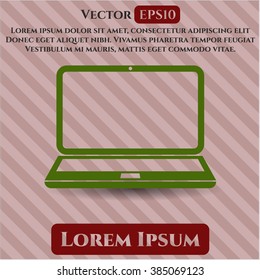 Laptop vector symbol