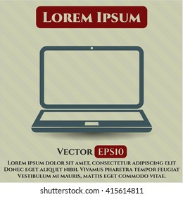 Laptop vector symbol