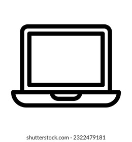 Icono De Línea Gruesa Del Vector Portátil Para Uso Personal Y Comercial.
