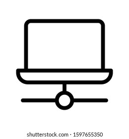 laptop vector thin line icon 