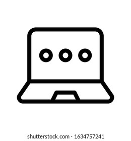 laptop vector thin line icon 